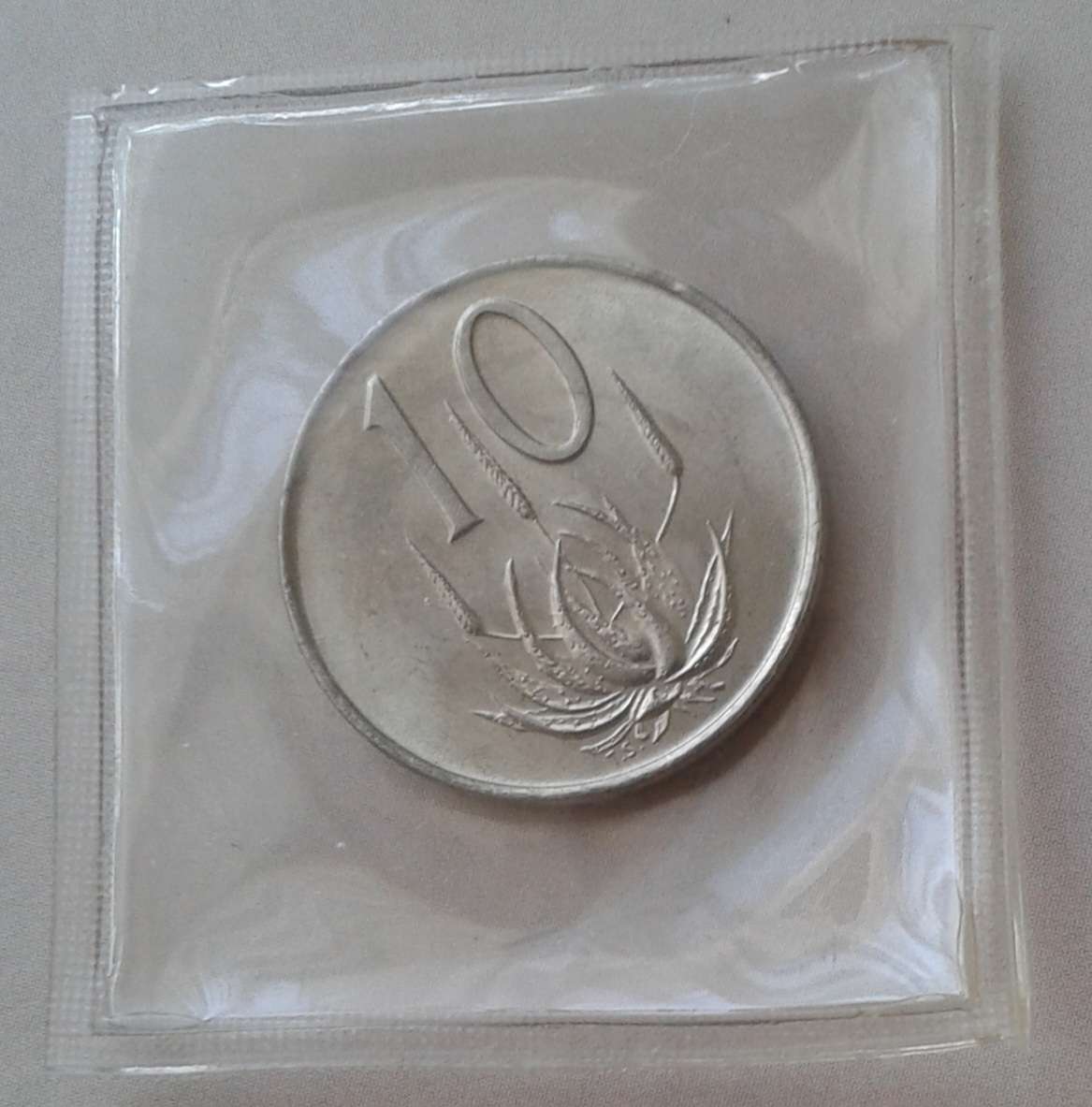 Uncirculated 1968 Afrikaans nickel 10c (Pres.Swart) - Lower mintage