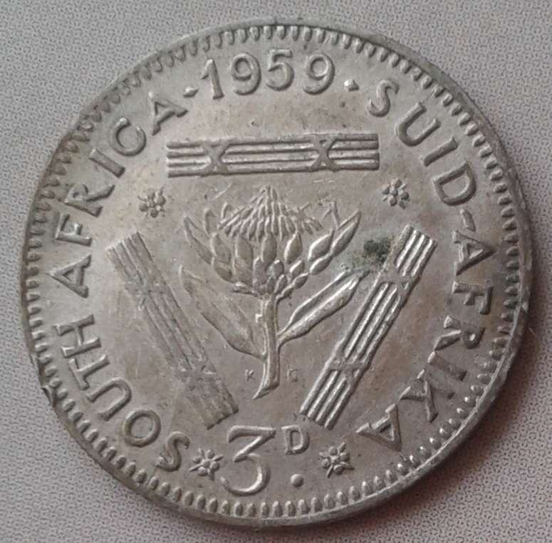 1959 Union silver tickey.