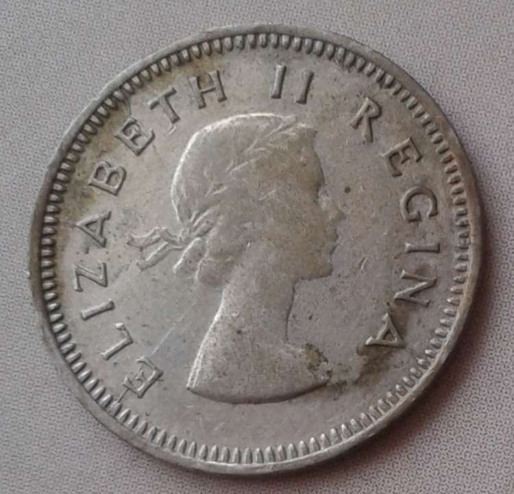 1959 Union silver tickey.