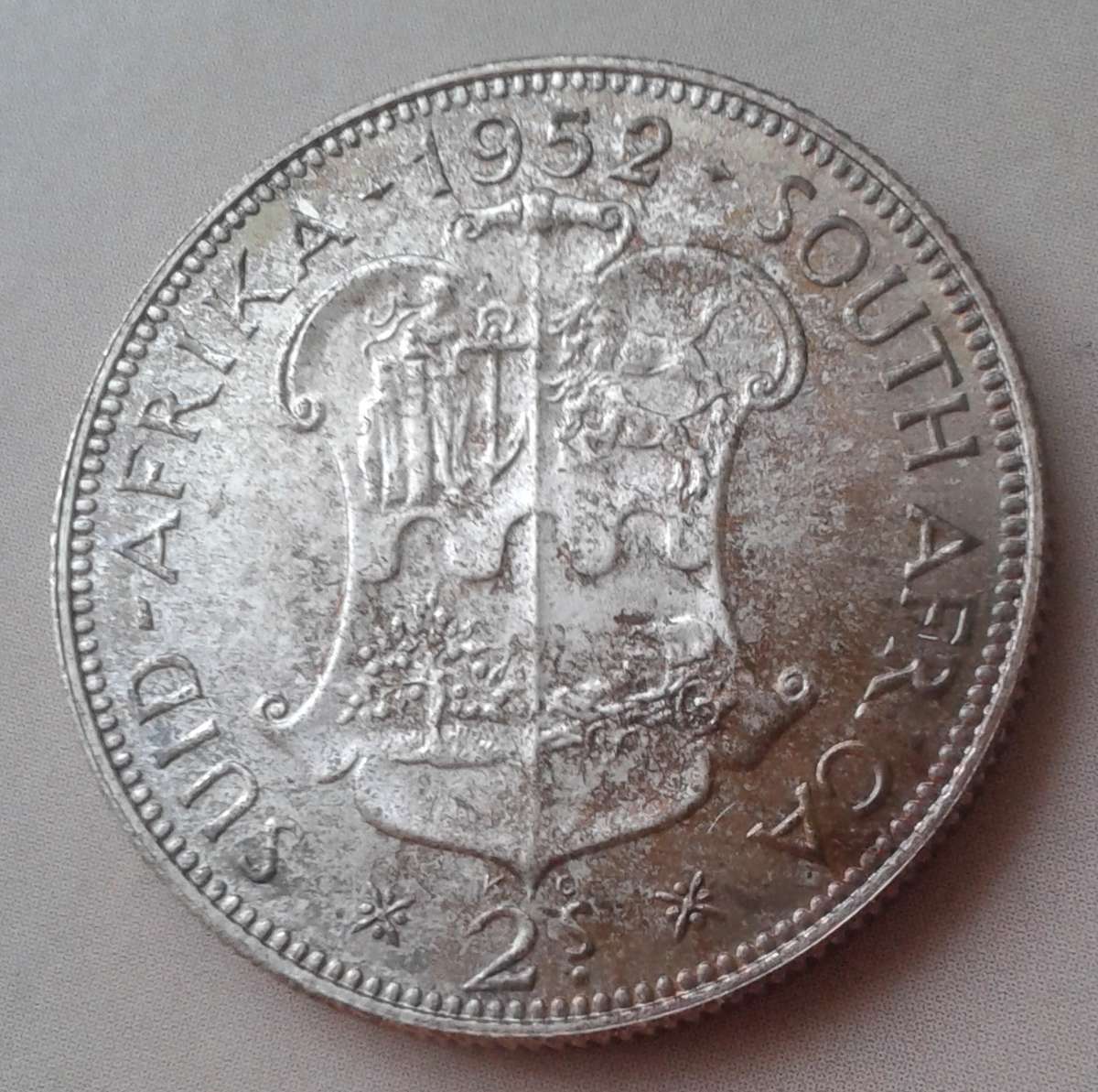 1952 Union proof silver 2 Shillings