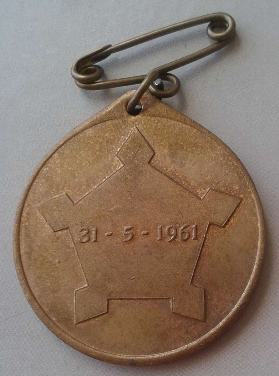 1961 Formation of the Republic of S.A medal