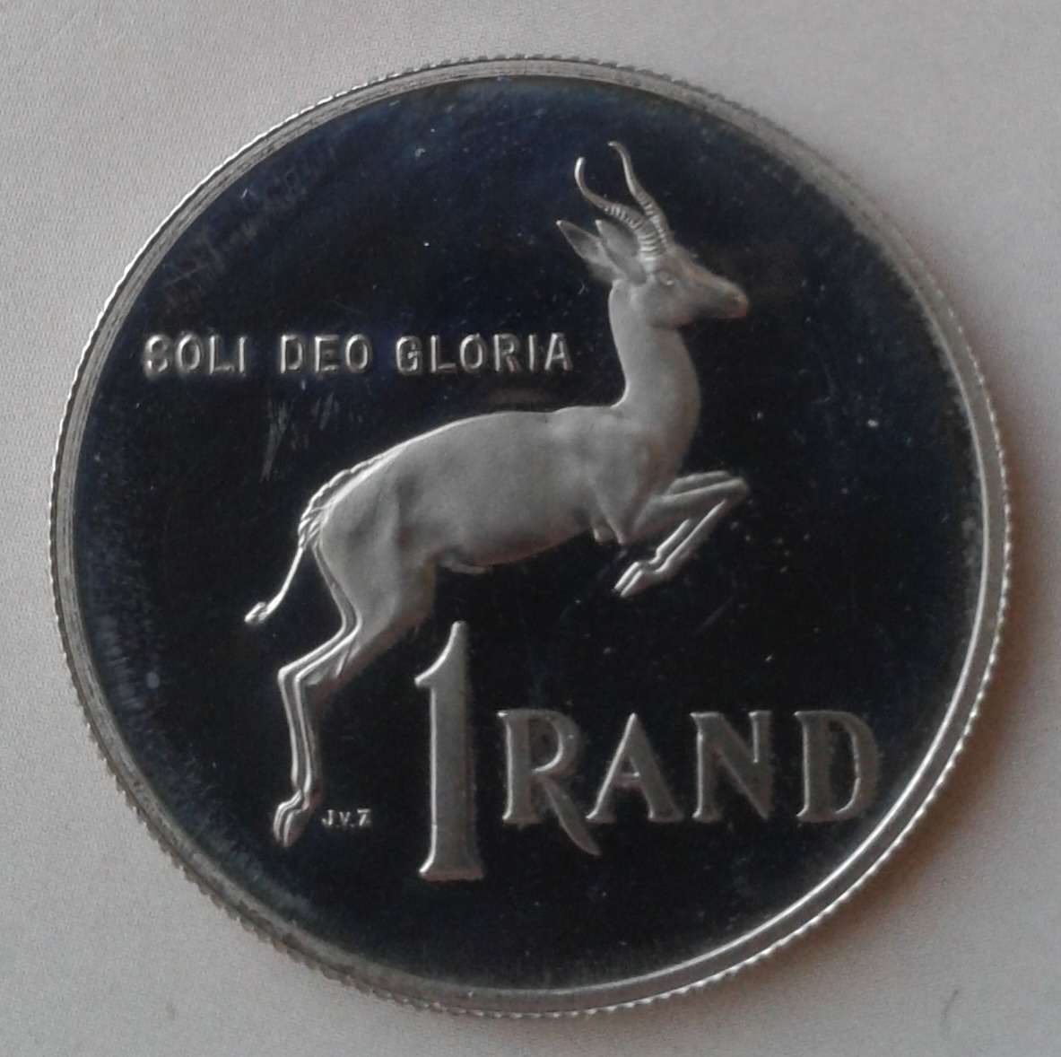 1990 P.W Botha proof nickel R1