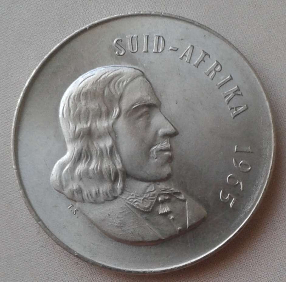 1965 Afrikaans uncirculated 20c
