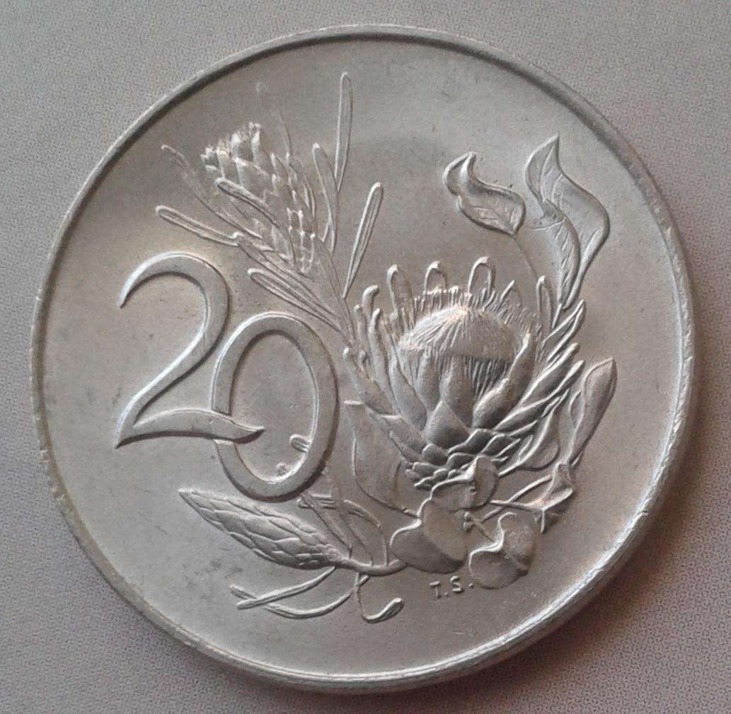 1965 English uncirculated 20c.