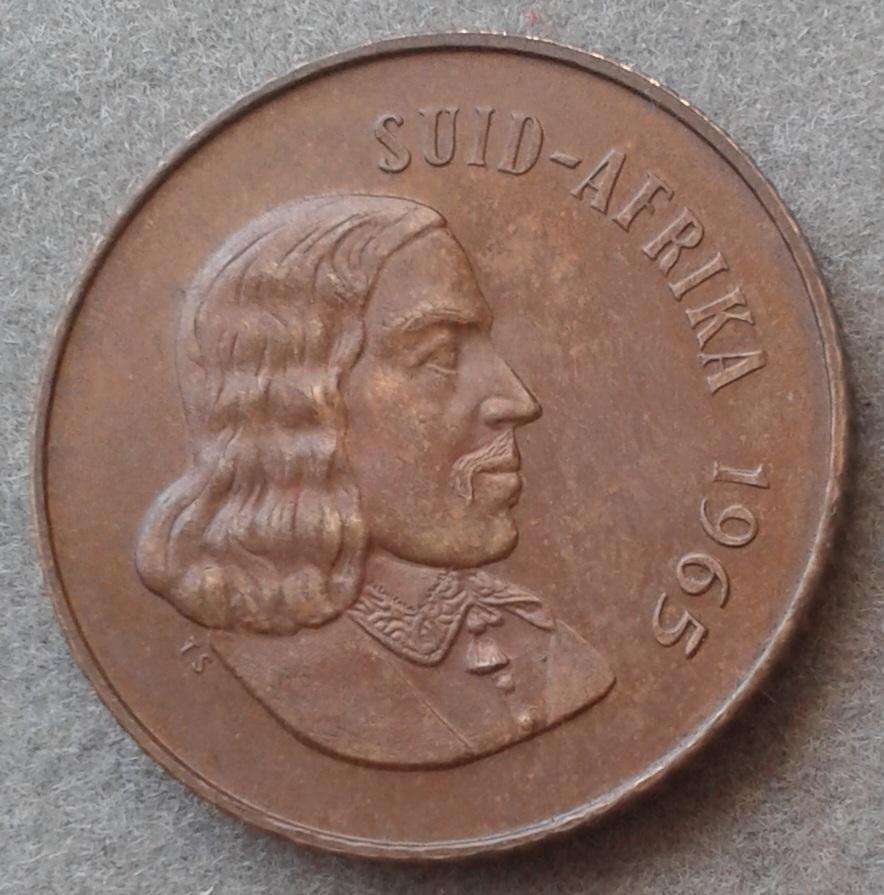 1965 Afrikaans uncirculated 2c.