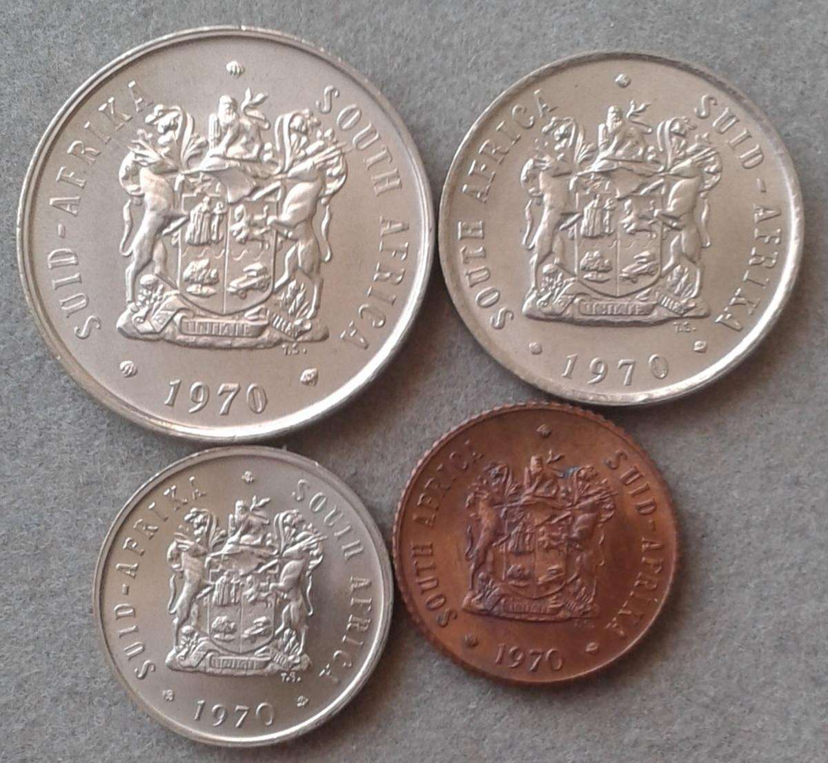 1970 Uncirculated 20c-1/2c (4 coins)