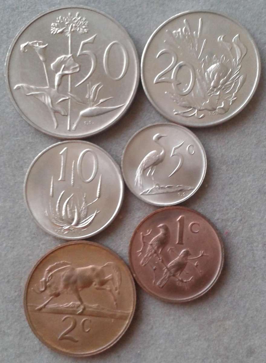 1975 Uncirculated 50c-1c (6 coins)