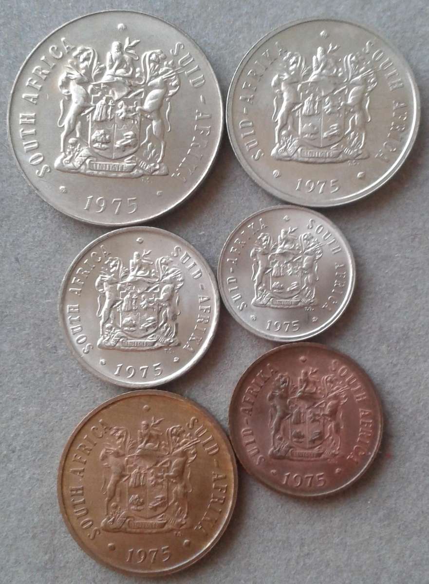 1975 Uncirculated 50c-1c (6 coins)