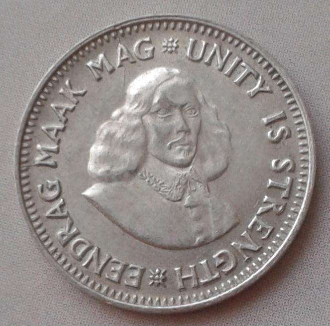 1961 Republic silver 2 1/2c coin.