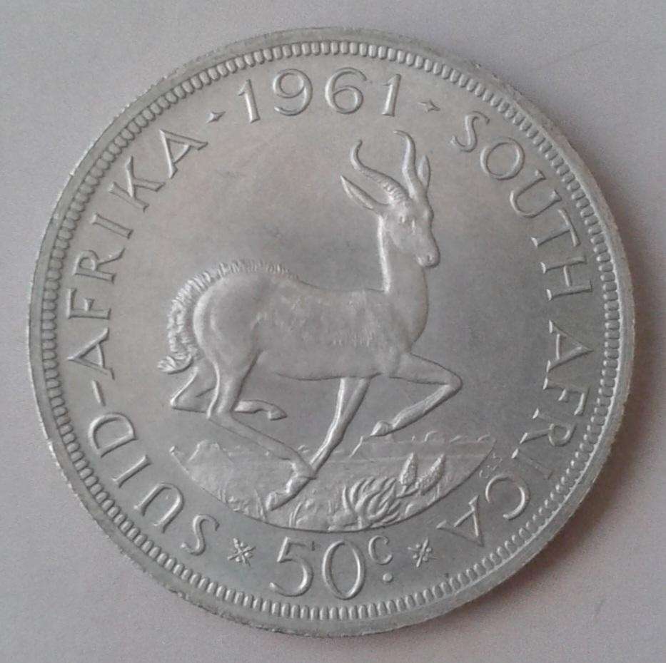 Encapsulated 1961 Republic silver 50c (Proof Like)