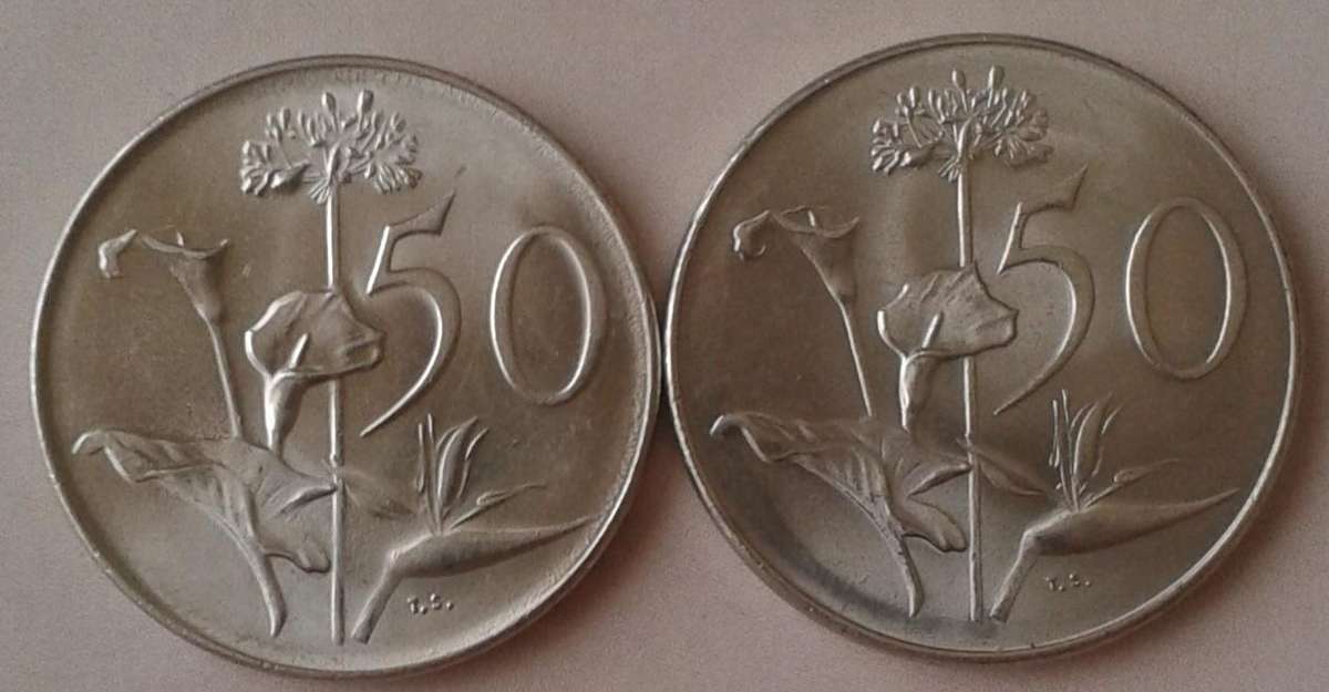 1966 Afrikaans uncirculated 50c