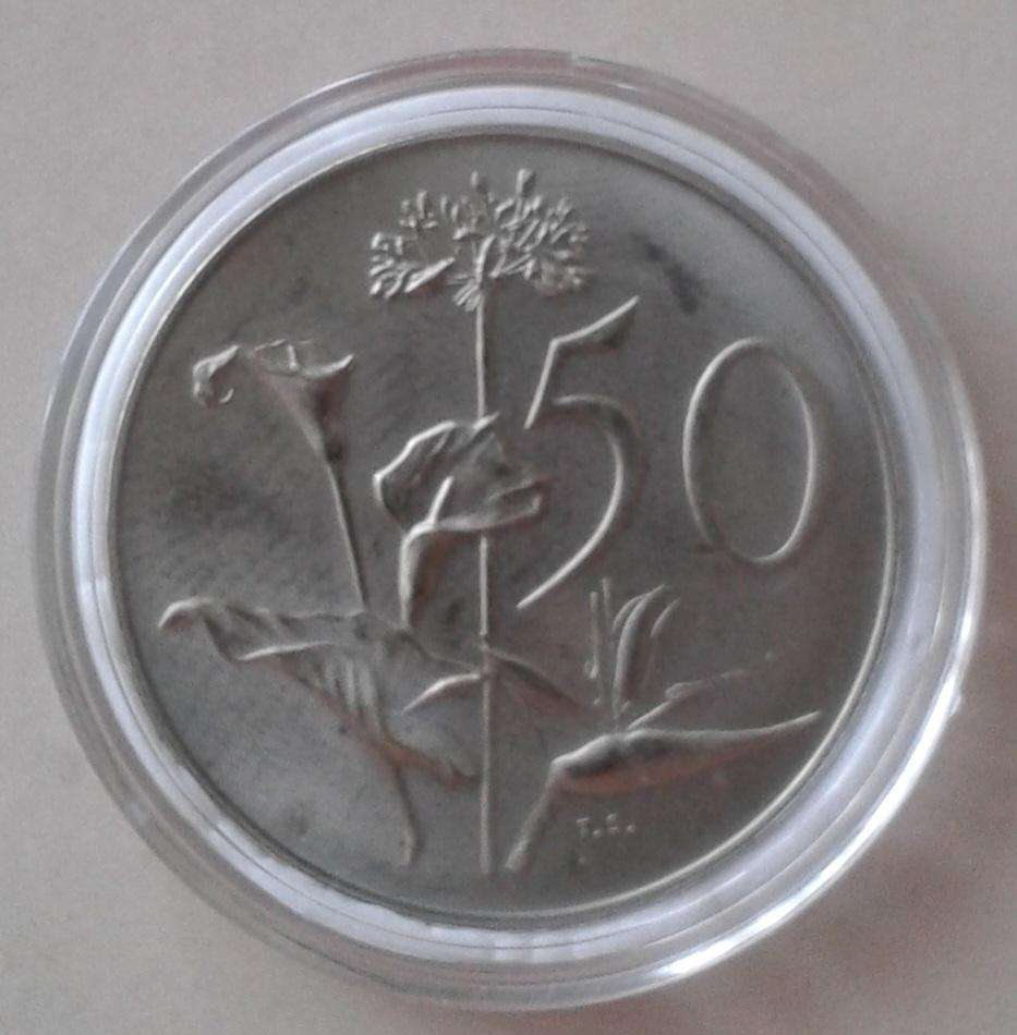 Encapsulated 1966 English proof 50c