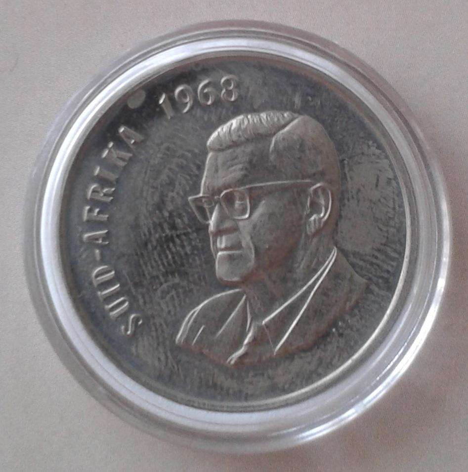 Encapsulated 1968 Afrikaans proof 50c