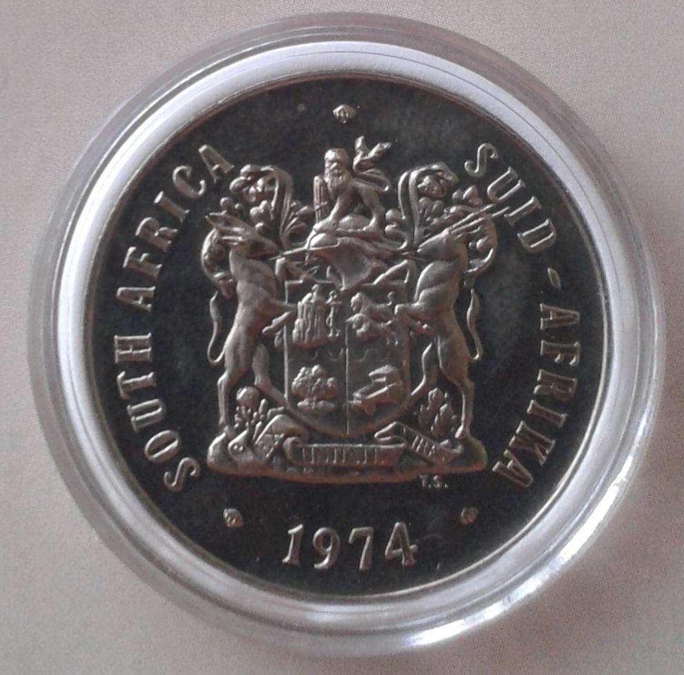 Encapsulated 1974 proof nickel 50c