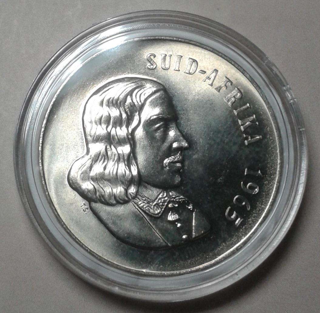 1965 Afrikaans proof 50c in capsule.