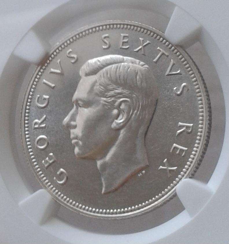 Scarcer 1948 union proof silver 2 1/2 Shillings NGC PF62 (mintage: 1120)