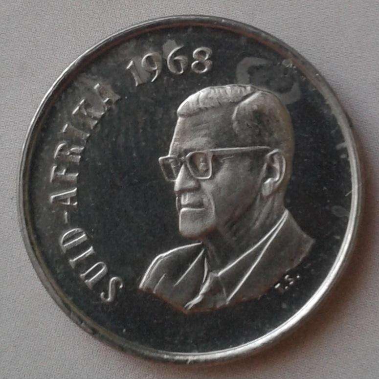 1968 Afrikaans proof 10c coin.