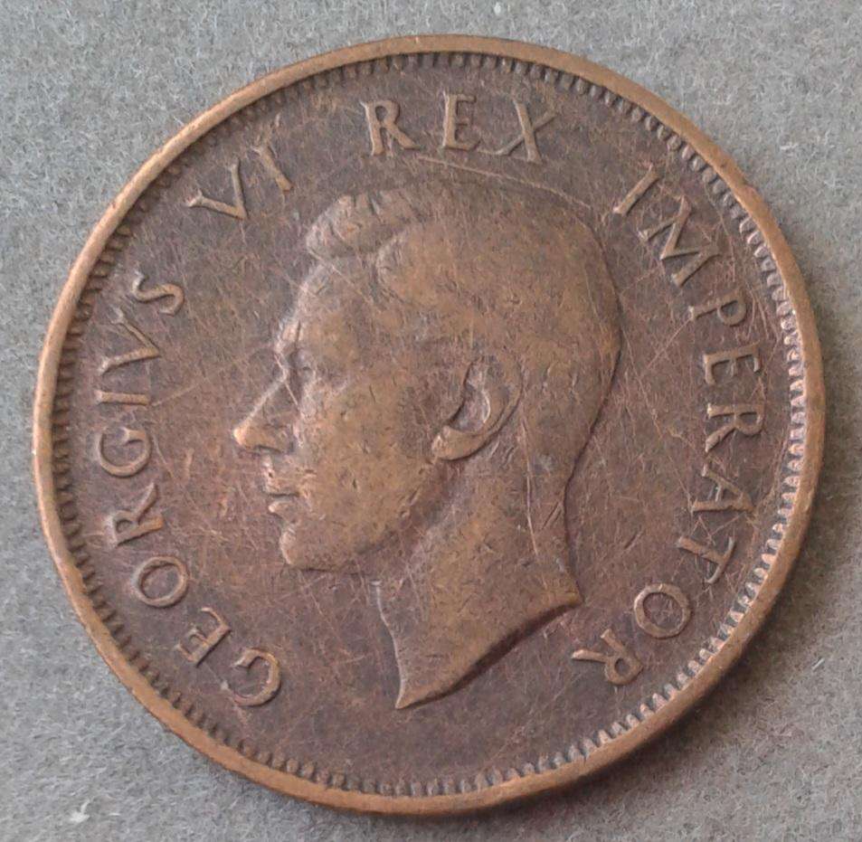 1943 union 1/2 penny coin
