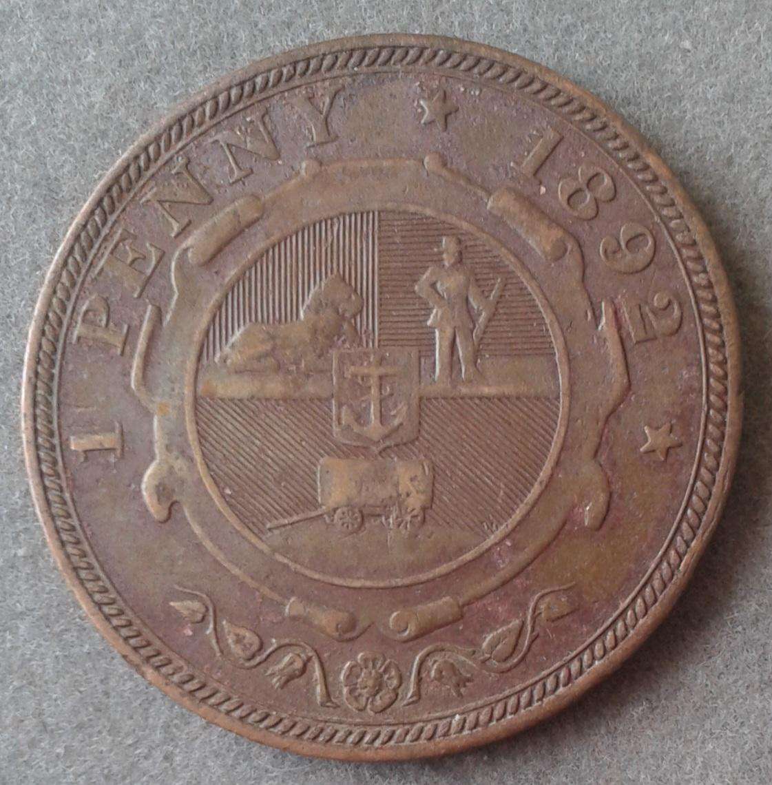 1892 ZAR Kruger penny
