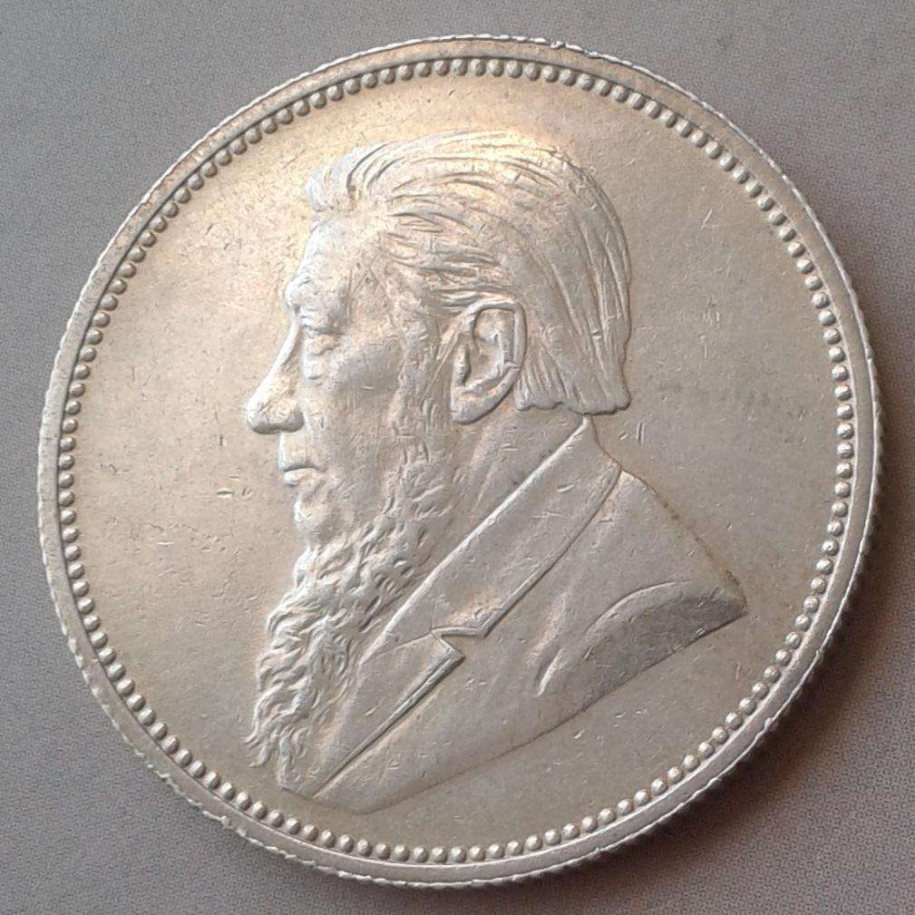 1894 ZAR Kruger silver 2 Shillings with XF+ Details