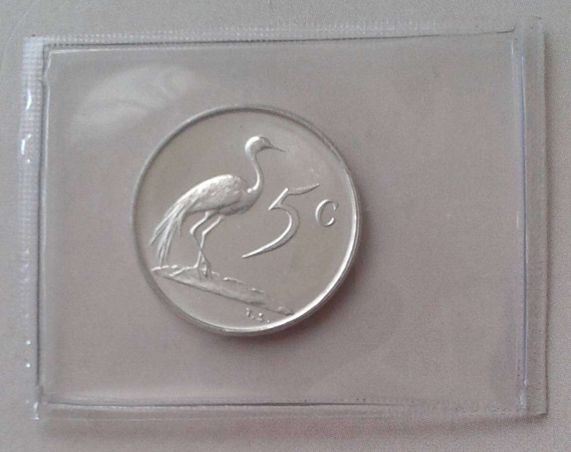 1973 Republic uncirculated nickel 5c coin