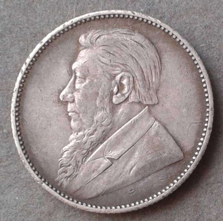 Nice 1892 ZAR Kruger silver shilling in VF