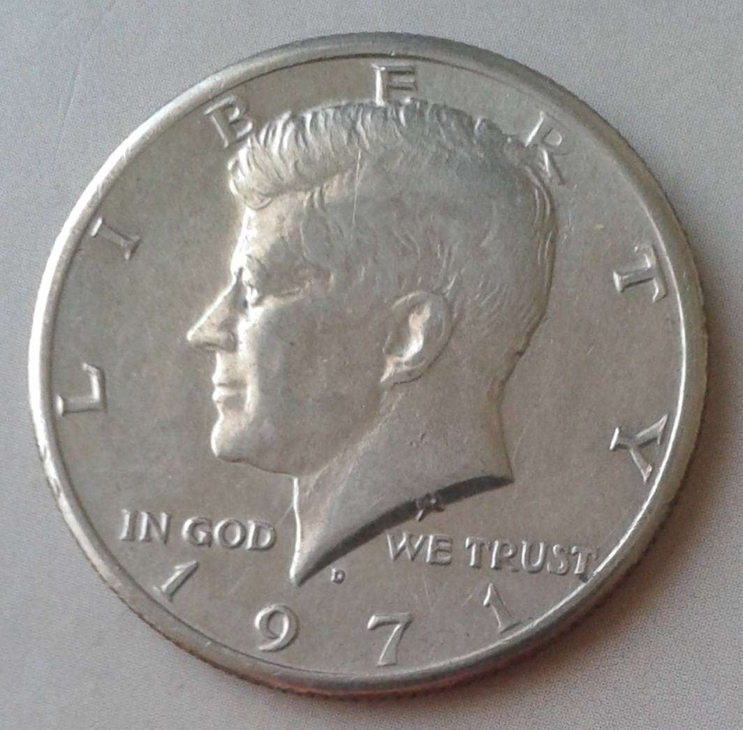 1971 D USA Kennedy half dollar
