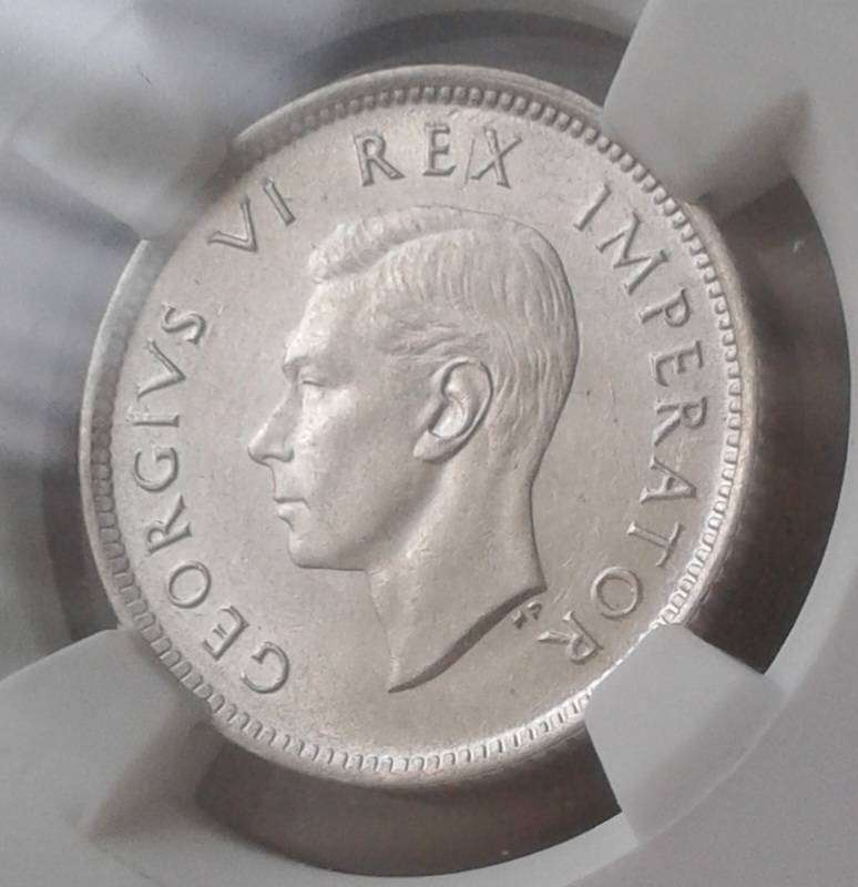 Nice 1941 Union silver sixpence SANGS AU58
