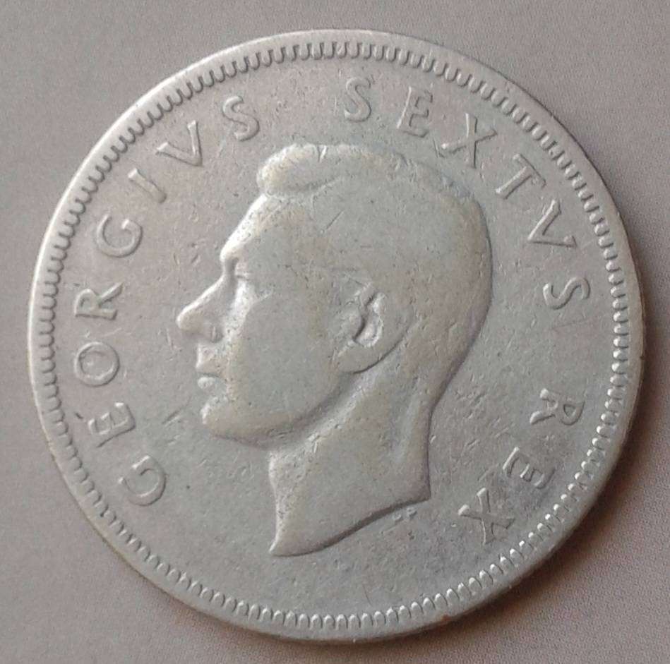 Rare 1950 union silver 2 Shillings (mintage: 4945)