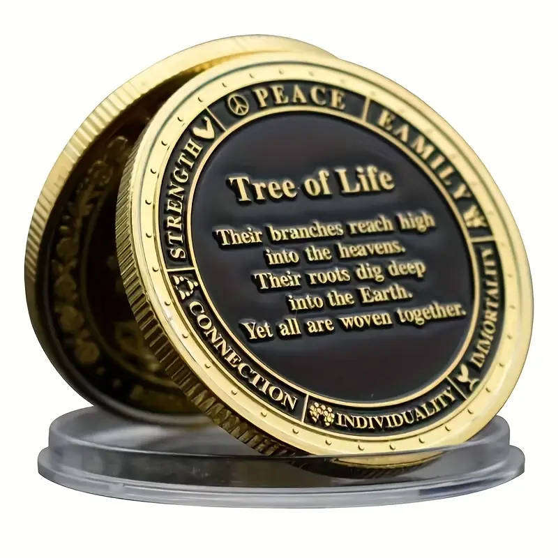 Nice Tree of Life inspirational challenge novelty coin-(40mm)