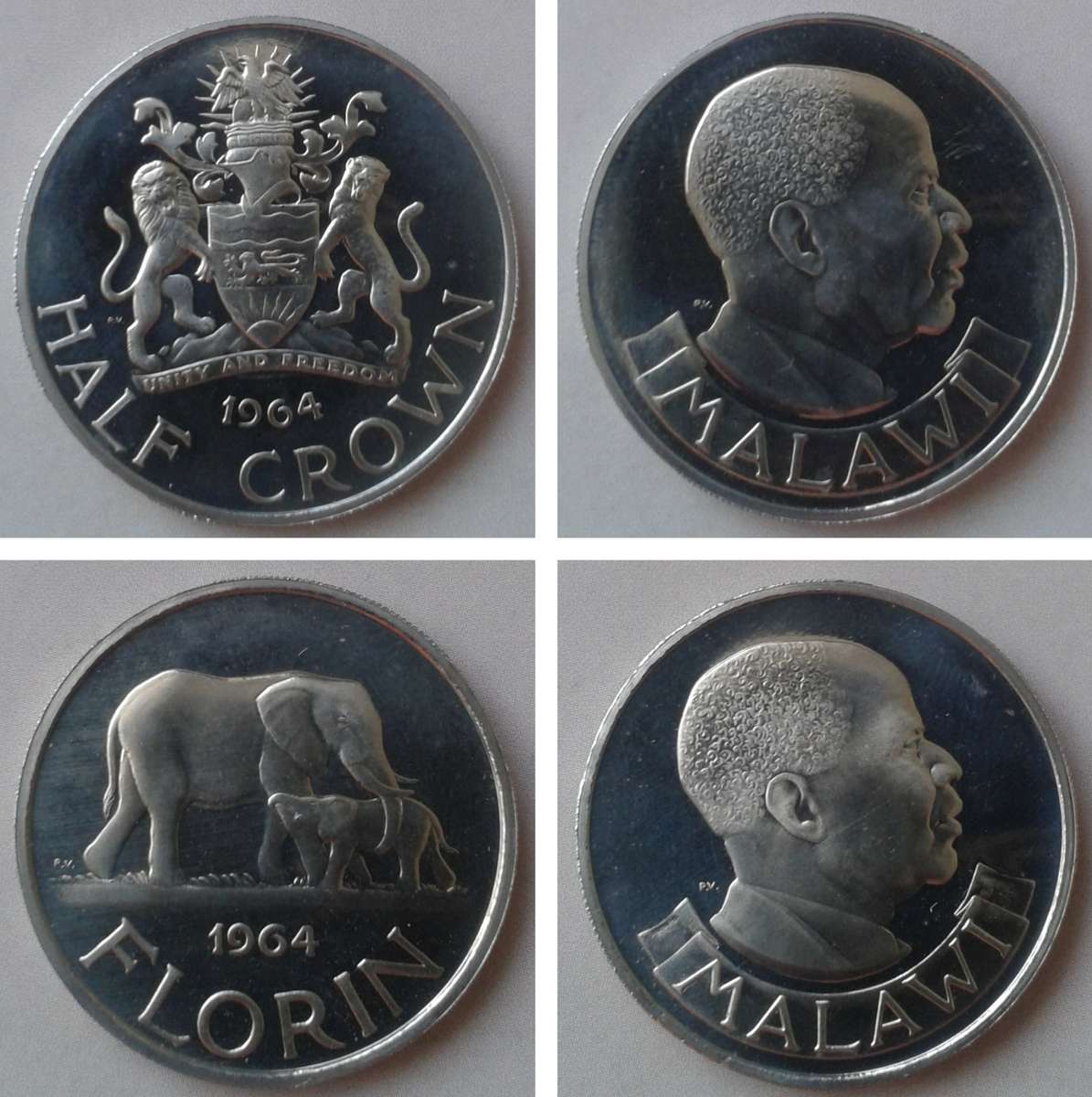 1964 Malawi proof set of 4 coins in box (mintage: 10000)