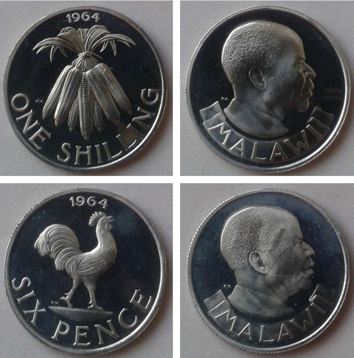 1964 Malawi proof set of 4 coins in box (mintage: 10000)