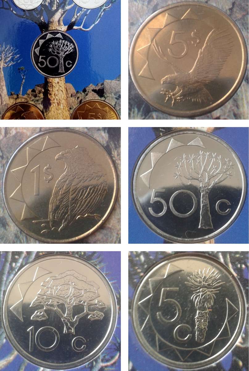 1993 Namibia first coinage uncirculated set in folder