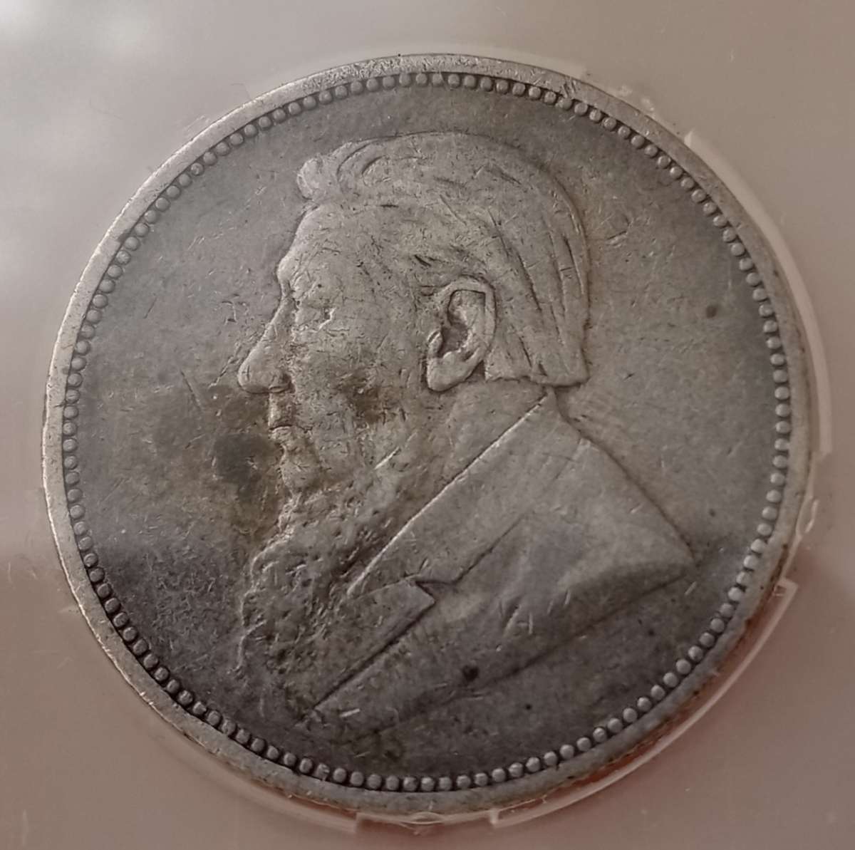 Scarce 1892 ZAR Kruger silver 2 Shillings SANGS VF20