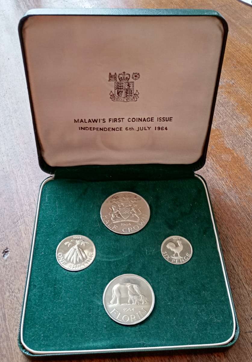 1964 Malawi proof set of 4 coins in box (mintage: 10000)
