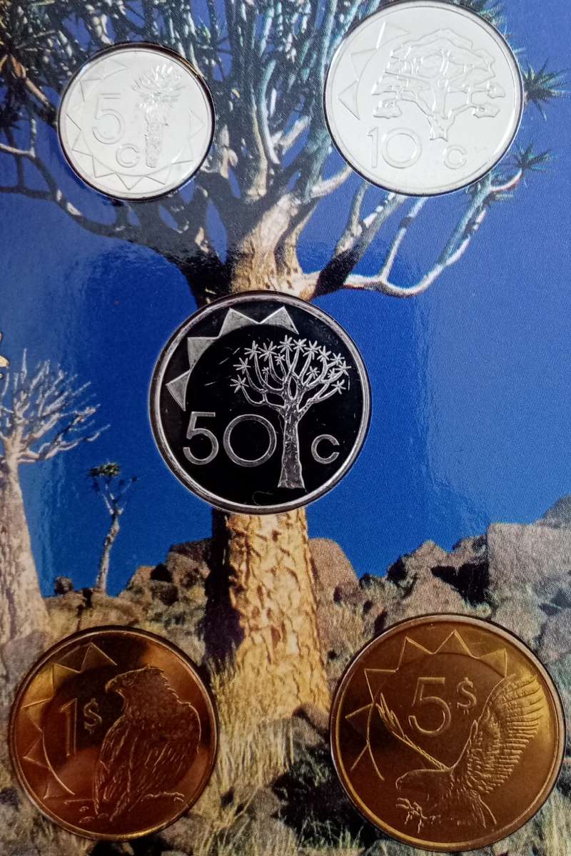 1993 Namibia first coinage uncirculated set in folder