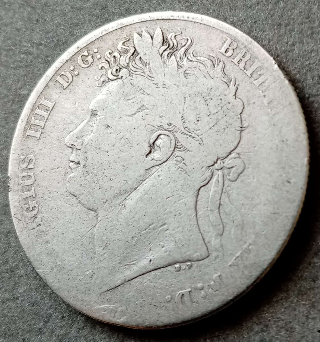 1821 British sterling silver half crown