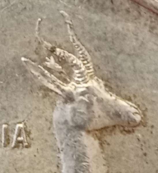 Encapsulated 1966 Republic silver R1 "Tagged Ear"