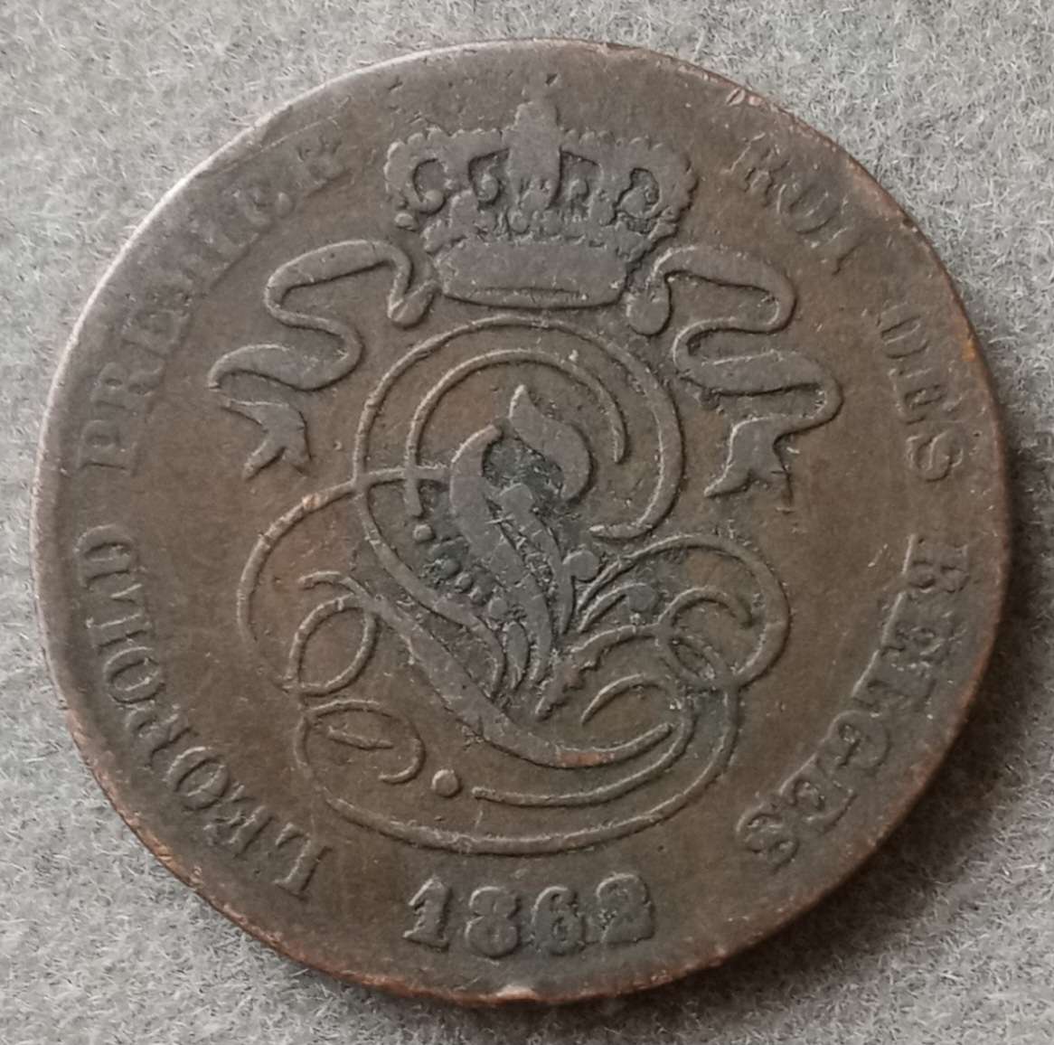1862 Belgium 2c
