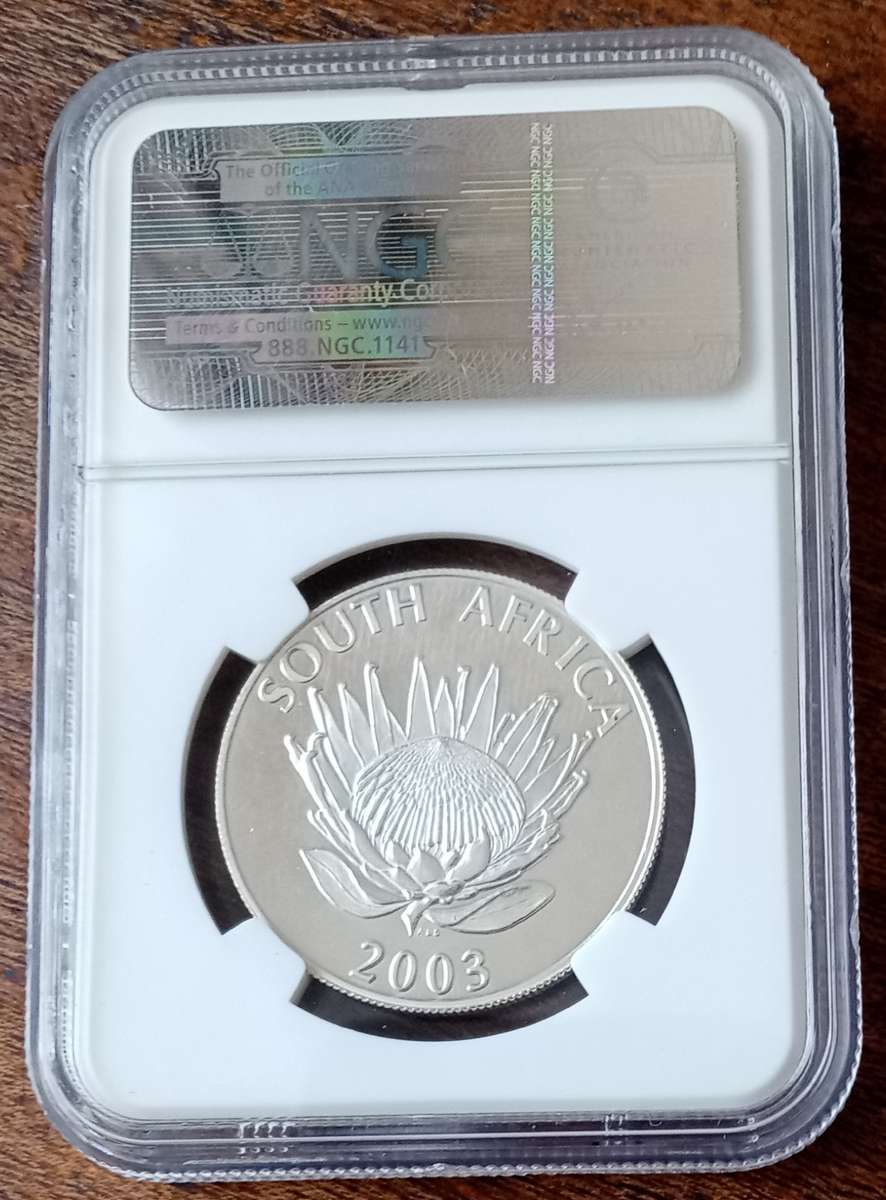 Scarce 2003 Cricket silver R1 NGC MS66 (mintage: 447)