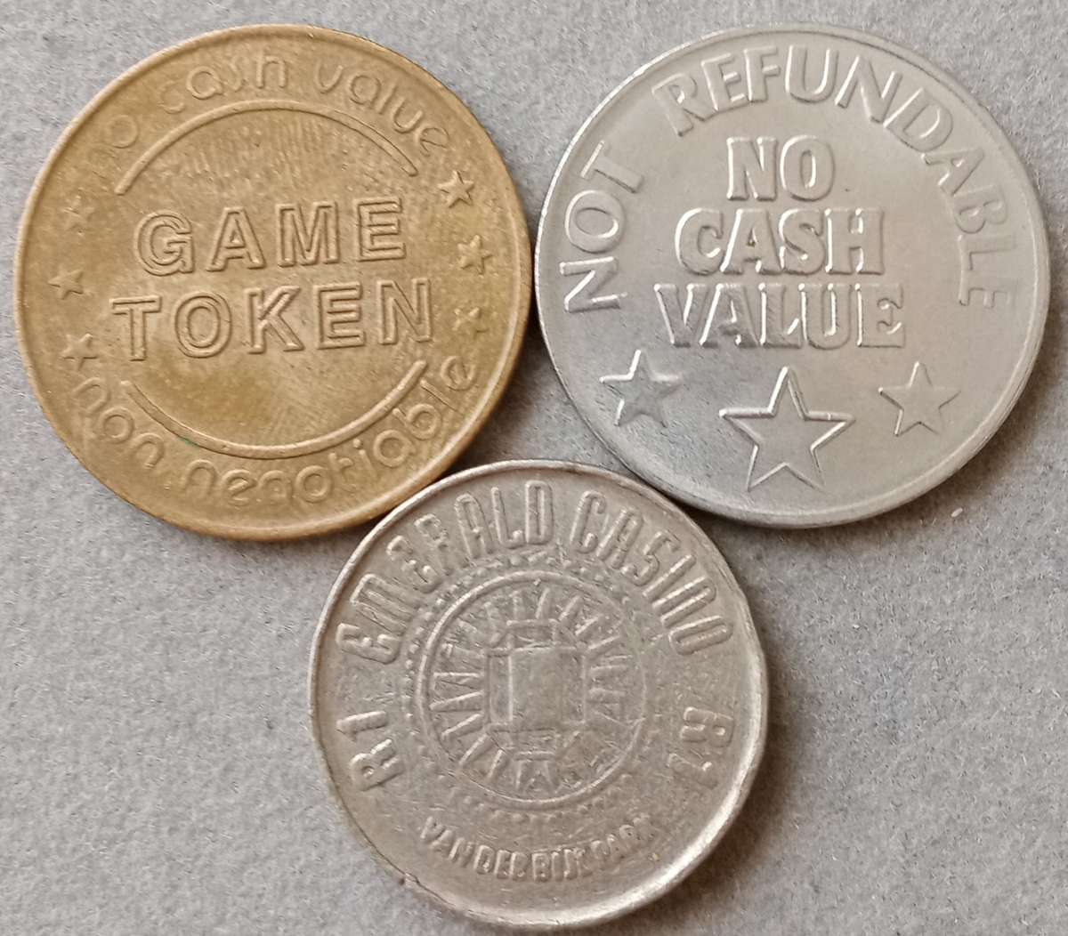 Lot of x3 gaming tokens