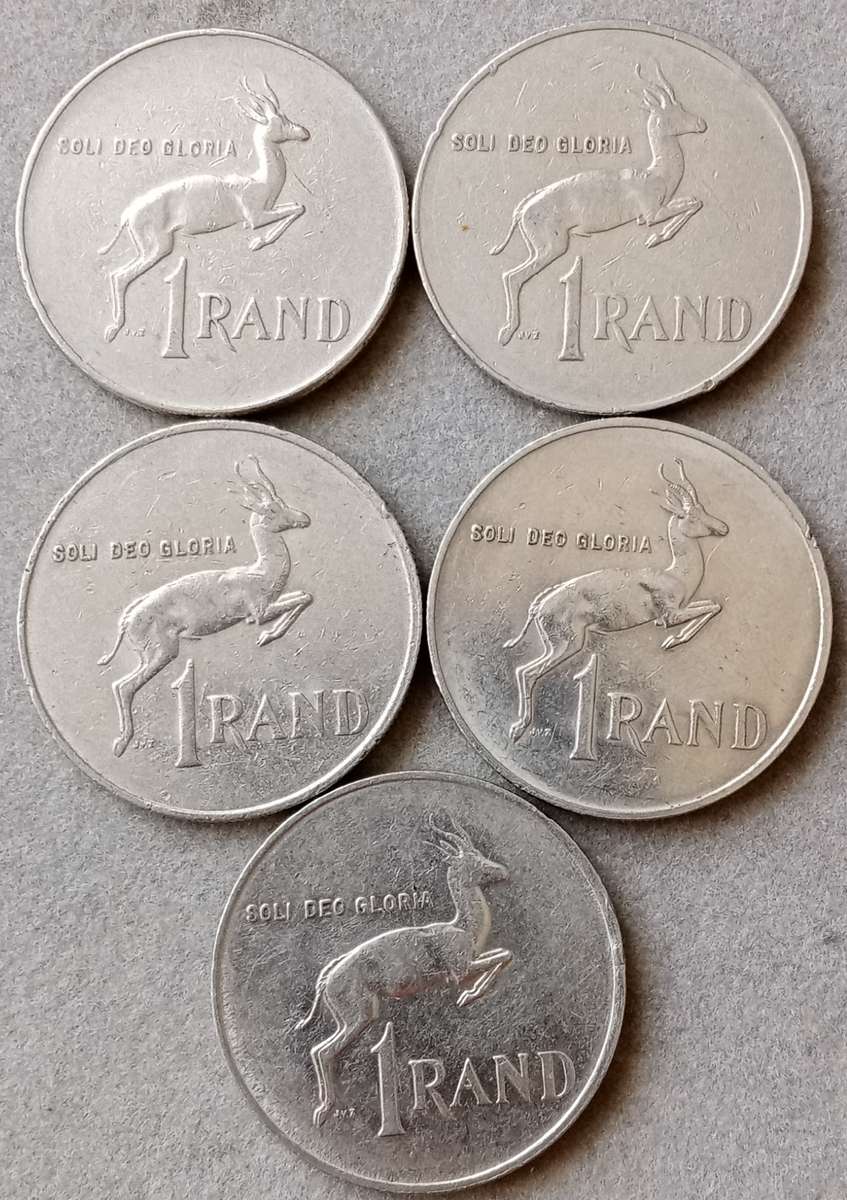 Lot of x5 Republic nickel R1 coins