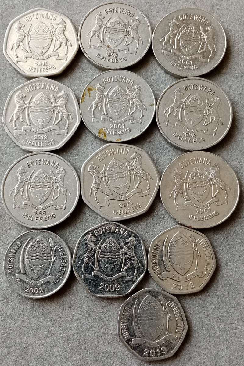 Lot of x13 Botswana coins