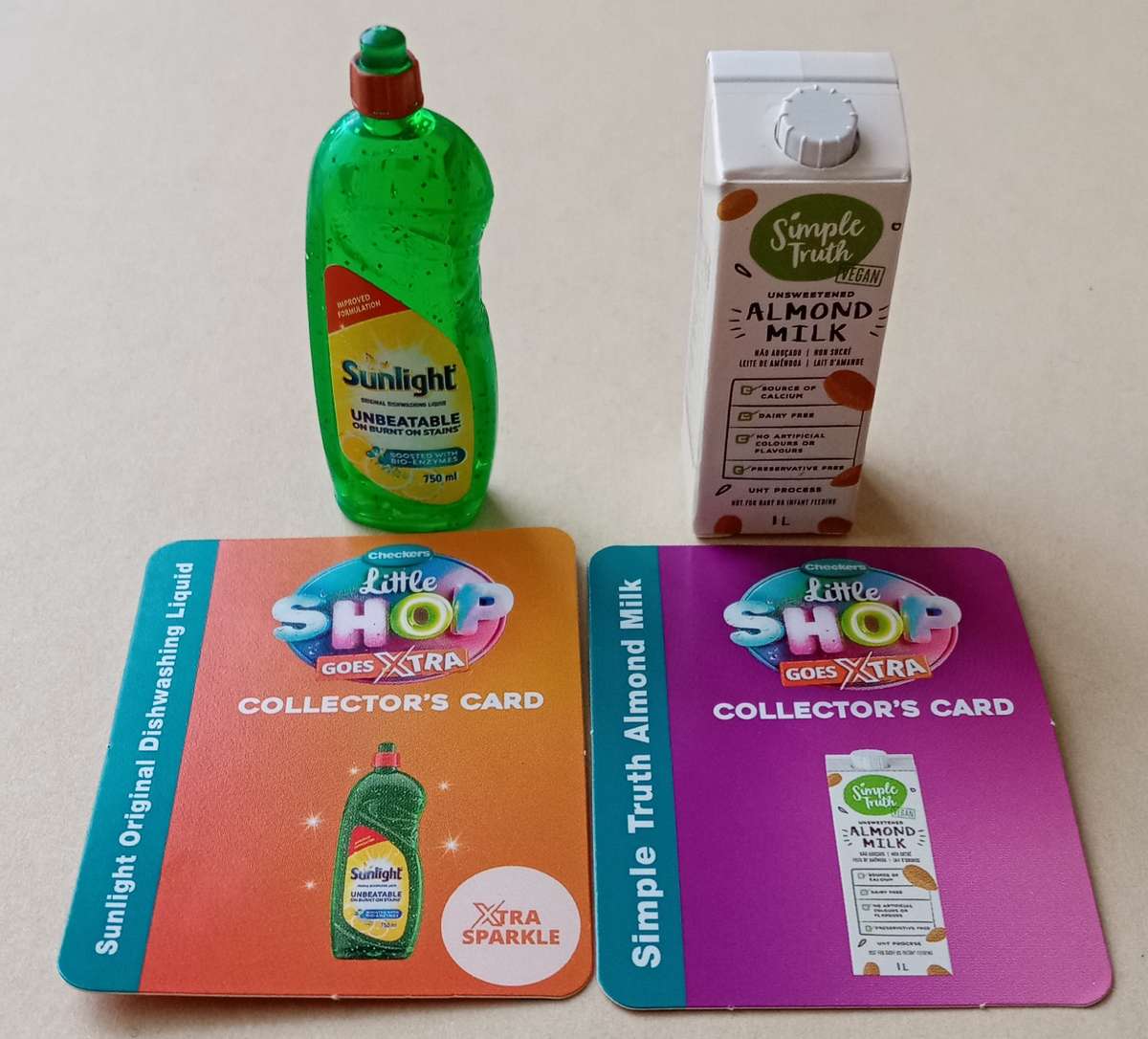 Checkers Little Shop goes Xtra Sunlight & Almond milk incl.card
