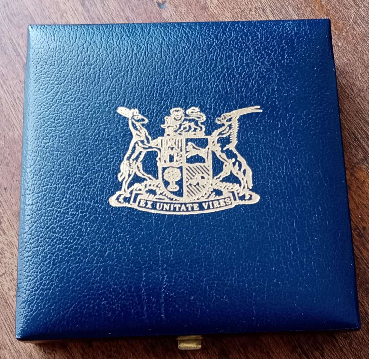 Encapsulated 1990 Republic proof silver R1 in box