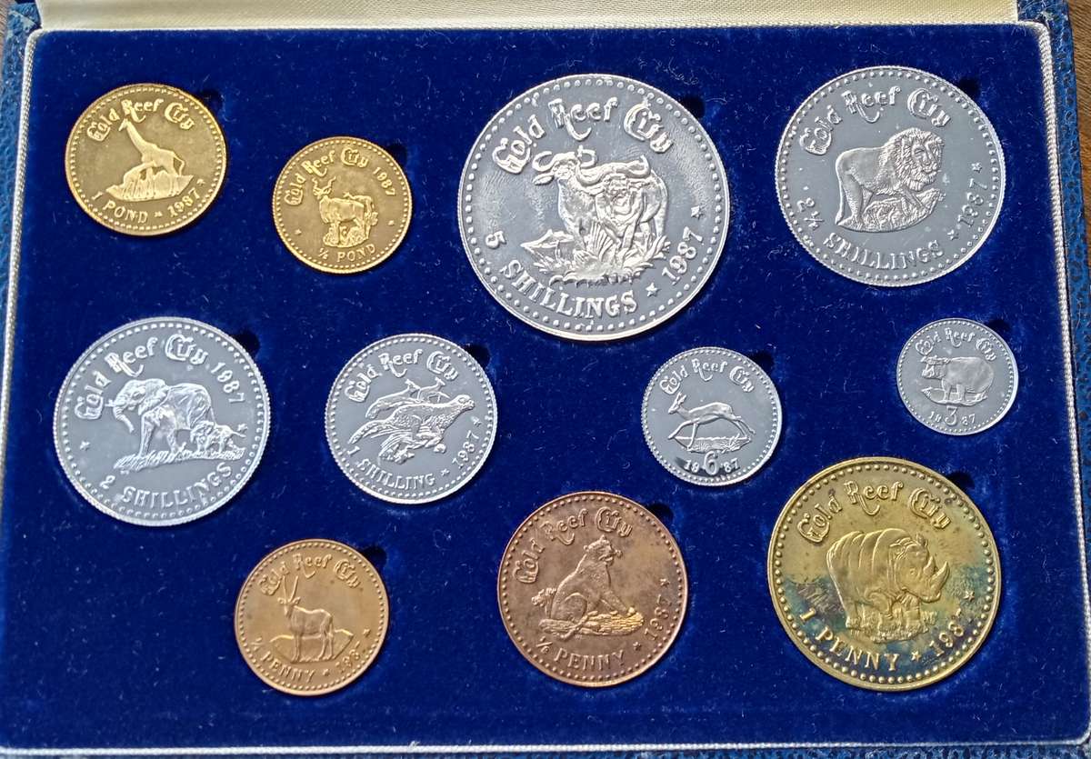 Scarcer 1987 GRC Mint ZAR Kruger proof token set in case (Animals)