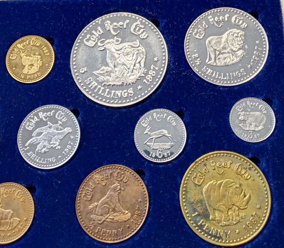Scarcer 1987 GRC Mint ZAR Kruger proof token set in case (Animals)