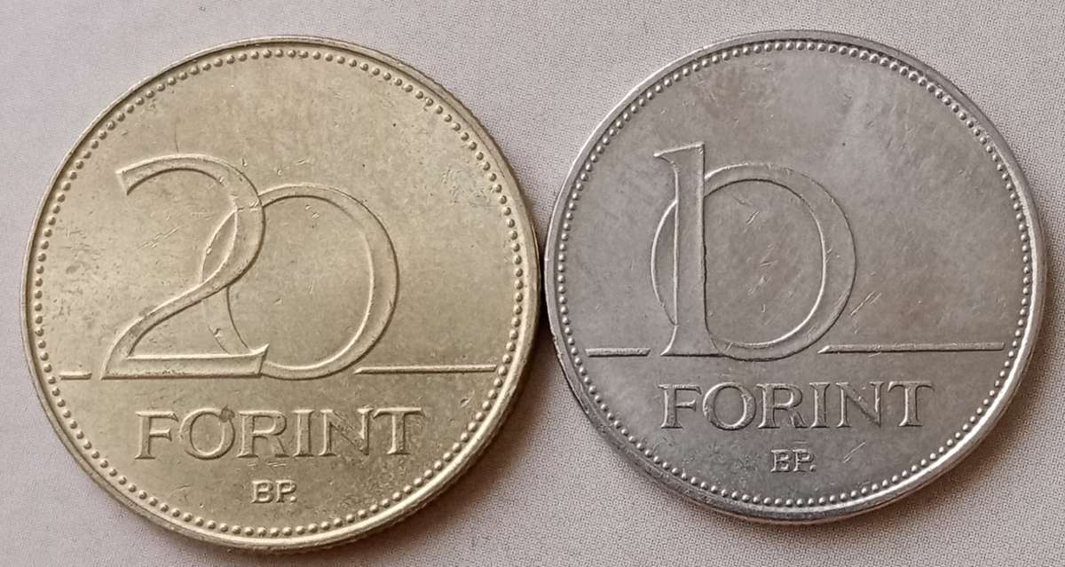 1994 Hungary 20 and 10 Forint