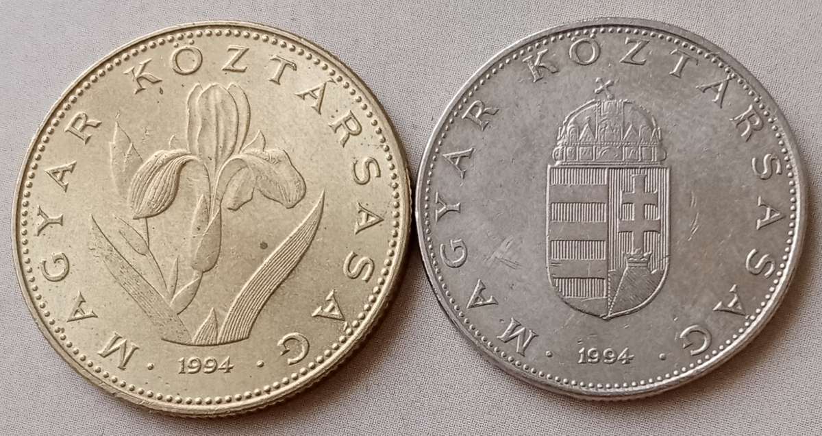 1994 Hungary 20 and 10 Forint