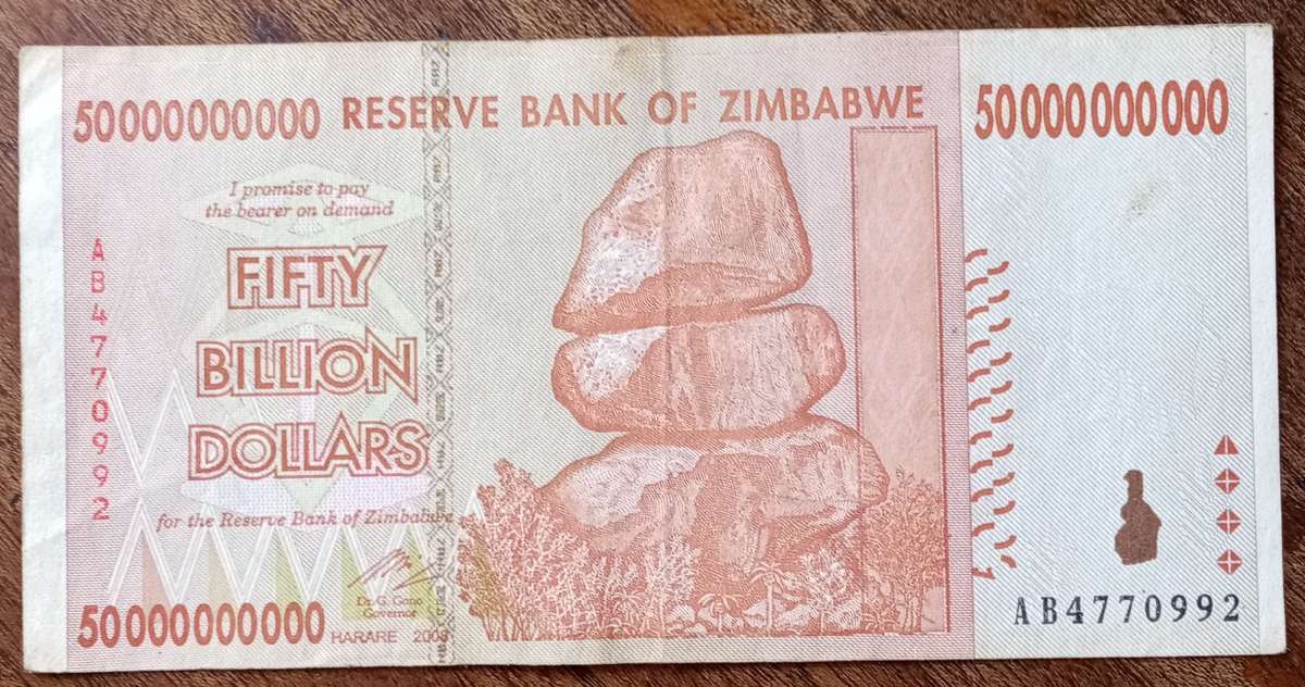 2008 Zimbabwe 50 Billion dollars.